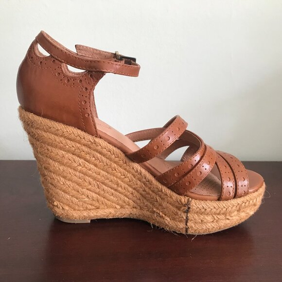 Corso Como | "Daytime" Brown Espadrille Wedge Sandals - Picture 6 of 12